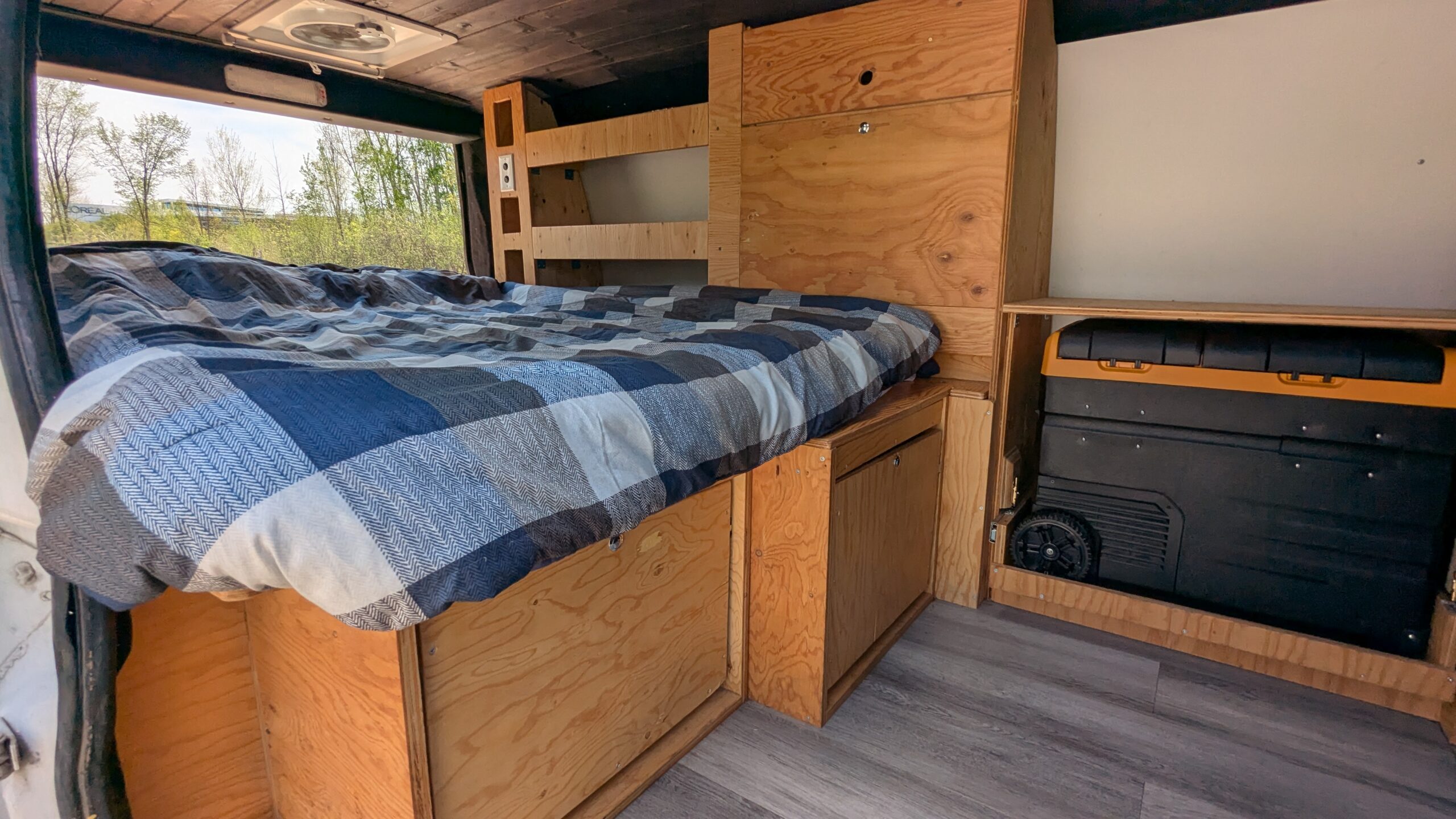 Standard double bed with plenty of legroom